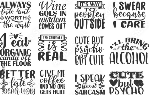 Wine Lover Quotes SVG Bundle 