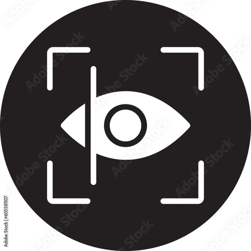 eye scanner glyph icon