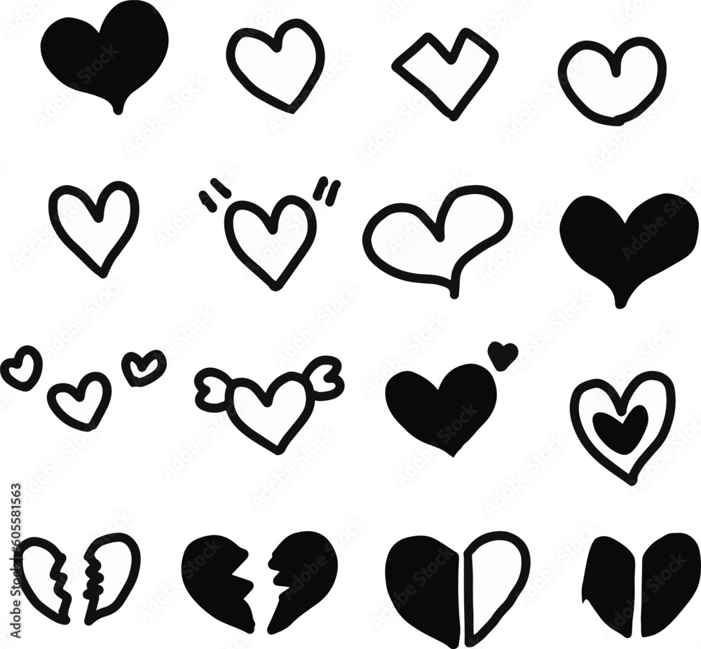 set of hearts