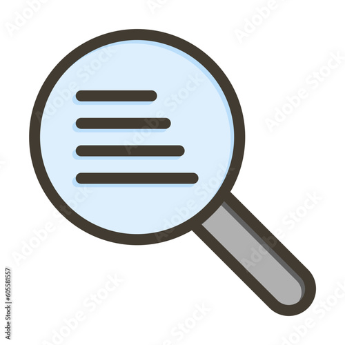 Search Results Vector Thick Line Filled Colors Icon Design