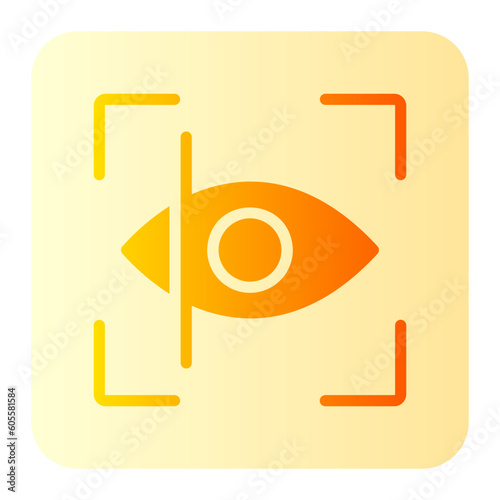 eye scanner gradient icon