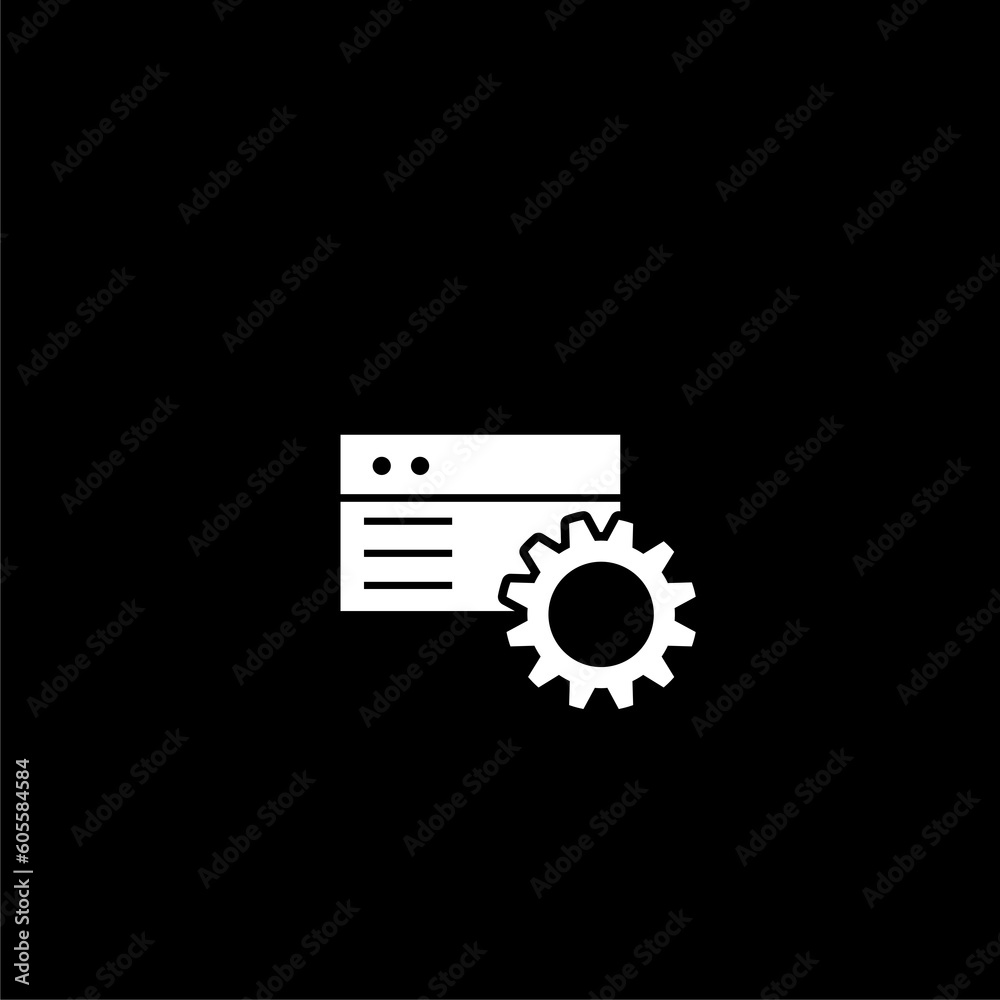 Application icon business documents isolated on black background Application icon business documents isolated on black background