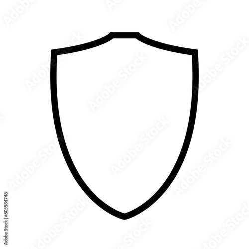 shield icon silhouette, vector illustration isolated on a white