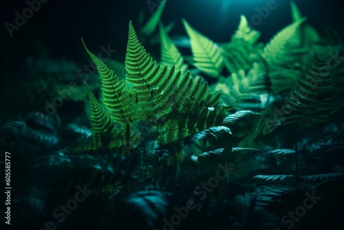 Luminous verdant background. Generative AI © Fehnski