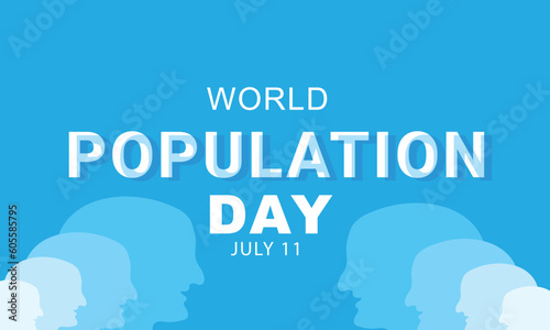 World population day. background, banner, card, poster, template. Vector illustration.
