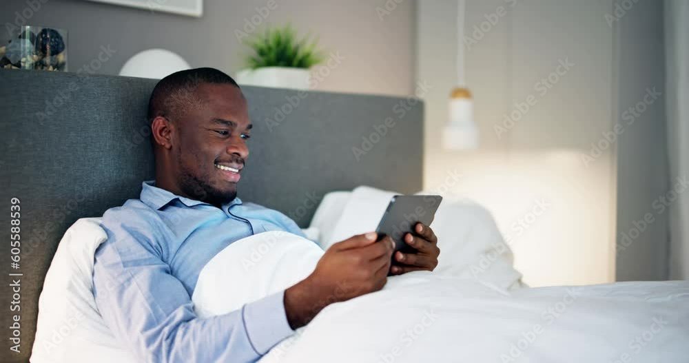 Man Lying On Bed Looking Man Lying On Bed Looking