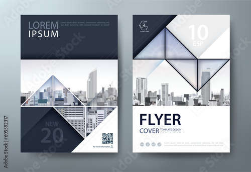 Annual report brochure flyer design template vector, Leaflet presentation, book cover, layout in A4 size