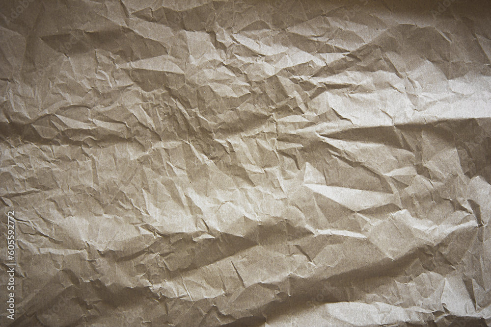 Fototapeta premium Texture of crumpled paper. Light textured background.