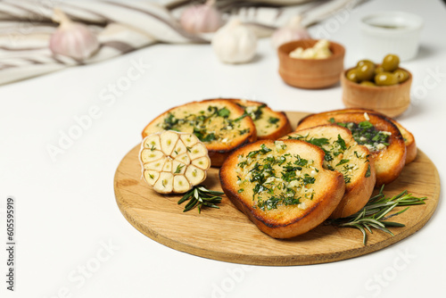 Wallpaper Mural Tasty toasts with garlic, homemade products appetizer Torontodigital.ca