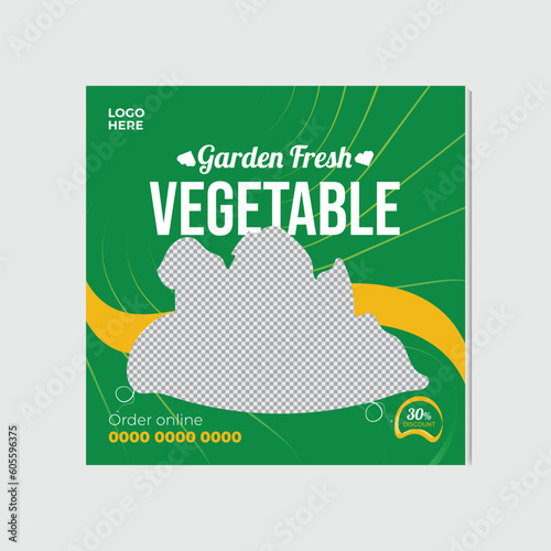 Supper Shop Vegetable Sell Social Media Post 
