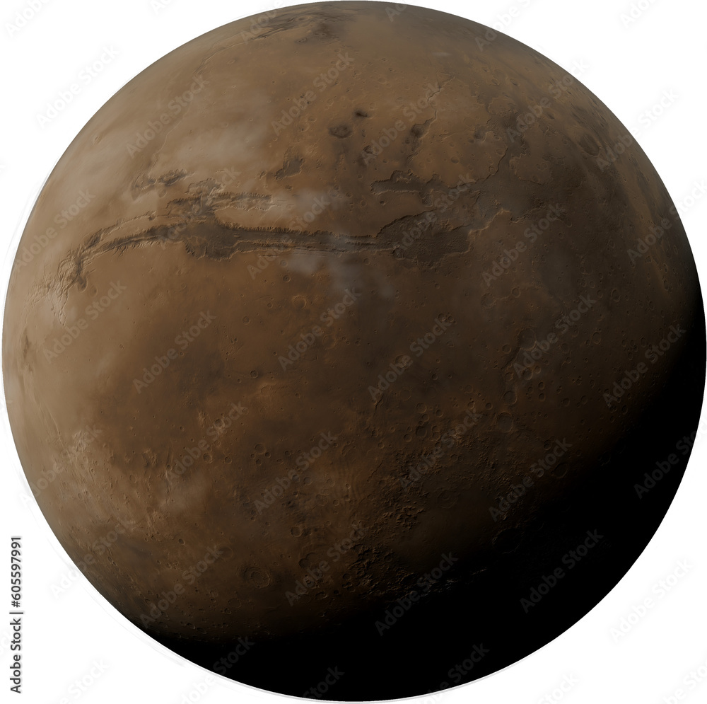 Naklejka premium Planet Mars isolated transparent background
