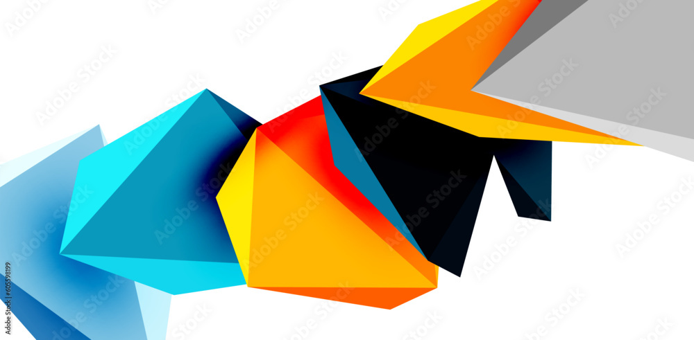3d low poly triangle design elements 3d low poly triangle design elements