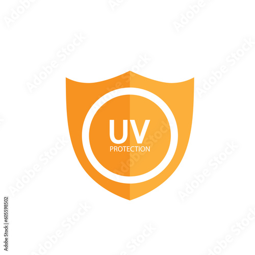 uv protection logo solar cream sunlight sunblock vector