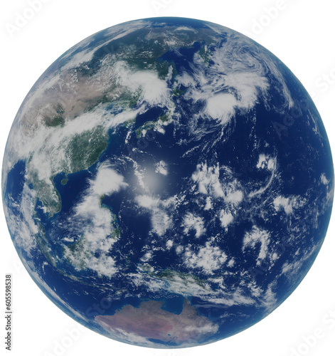 Fototapeta Naklejka Na Ścianę i Meble -  Planet earth in solar system starry sky in space, Earth isolated on transparent background