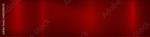 Perforated red metal sheet background. Red metal texture steel background. Perforated sheet metal. Metal grill. Dark Red metallic background. Modern technology innovation concept. Vector EPS10.