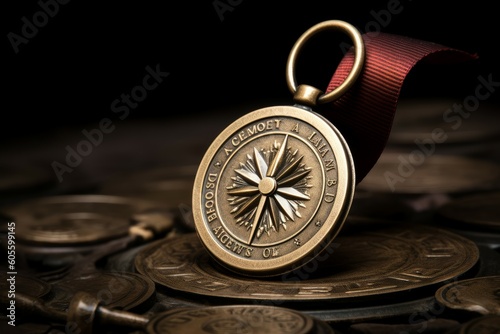 Medal achieve concept. Generate Ai