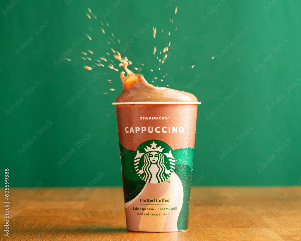 Starbucks Cappuccino with splash, small ready to drink cold coffee that