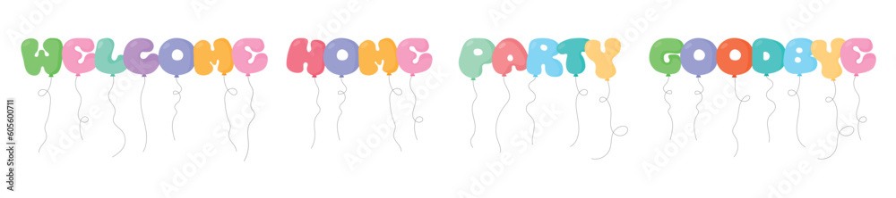 Balloon text in cartoon style vector illustration isolated on white