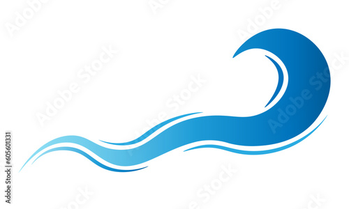 Water wave Vector illustration isolated on transparent background.PNG format
