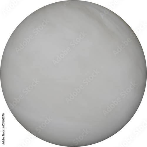 Venus of the solar system isolated planet on transparent background.