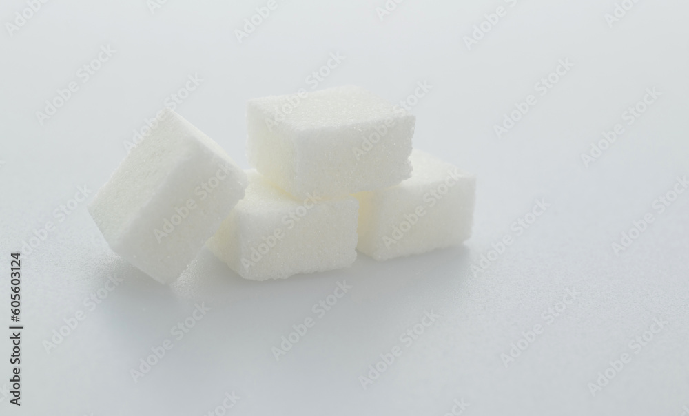 Group of sugar cubes on white background Group of sugar cubes on white background
