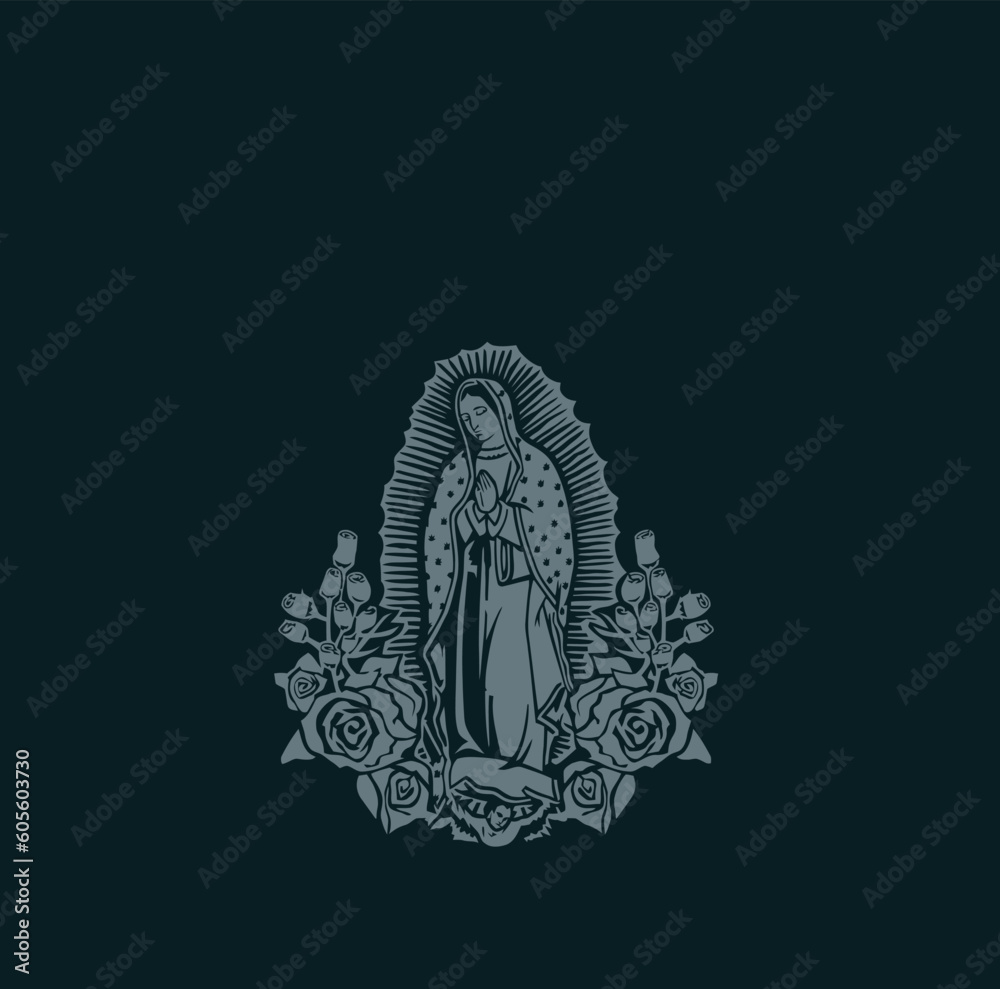 THESE HIGH QUALITY MOTHER MARIA VECTOR FOR USING VARIOUS TYPES OF DESIGN WORKS LIKE T-SHIRT, LOGO, TATTOO AND HOME WALL DESIGN - obrazy, fototapety, plakaty 
