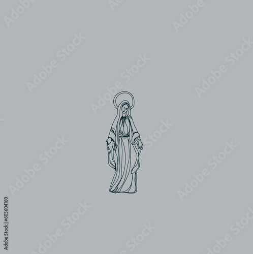 THESE HIGH QUALITY MOTHER MARIA VECTOR FOR USING VARIOUS TYPES OF DESIGN WORKS LIKE T-SHIRT, LOGO, TATTOO AND HOME WALL DESIGN