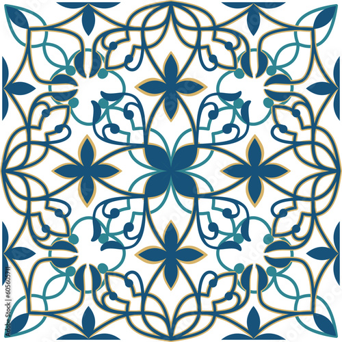 Traditional Indian Mughal decorative motif vector pattern. Textile digital motif. Pattern decor. Mughal paisley abstract ikat. Ethnic rug baroque ornament pattern for duppata print, dress, wallpaper