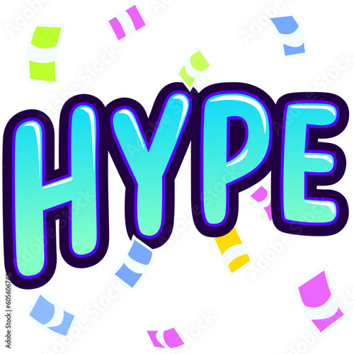 Hype Confetti Text Emote