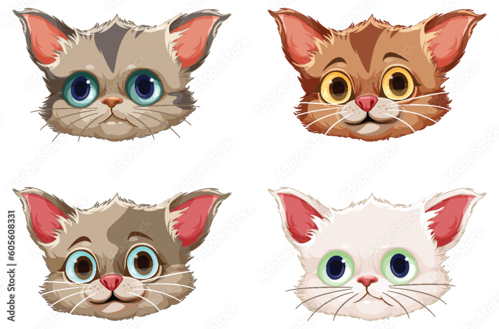 Cute cat cartoon character Cute cat cartoon character