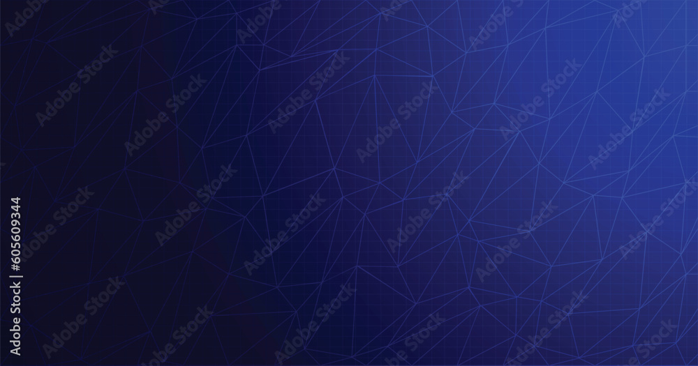 Background of triangle geometric dark blue pattern bright. High-tech background concept.