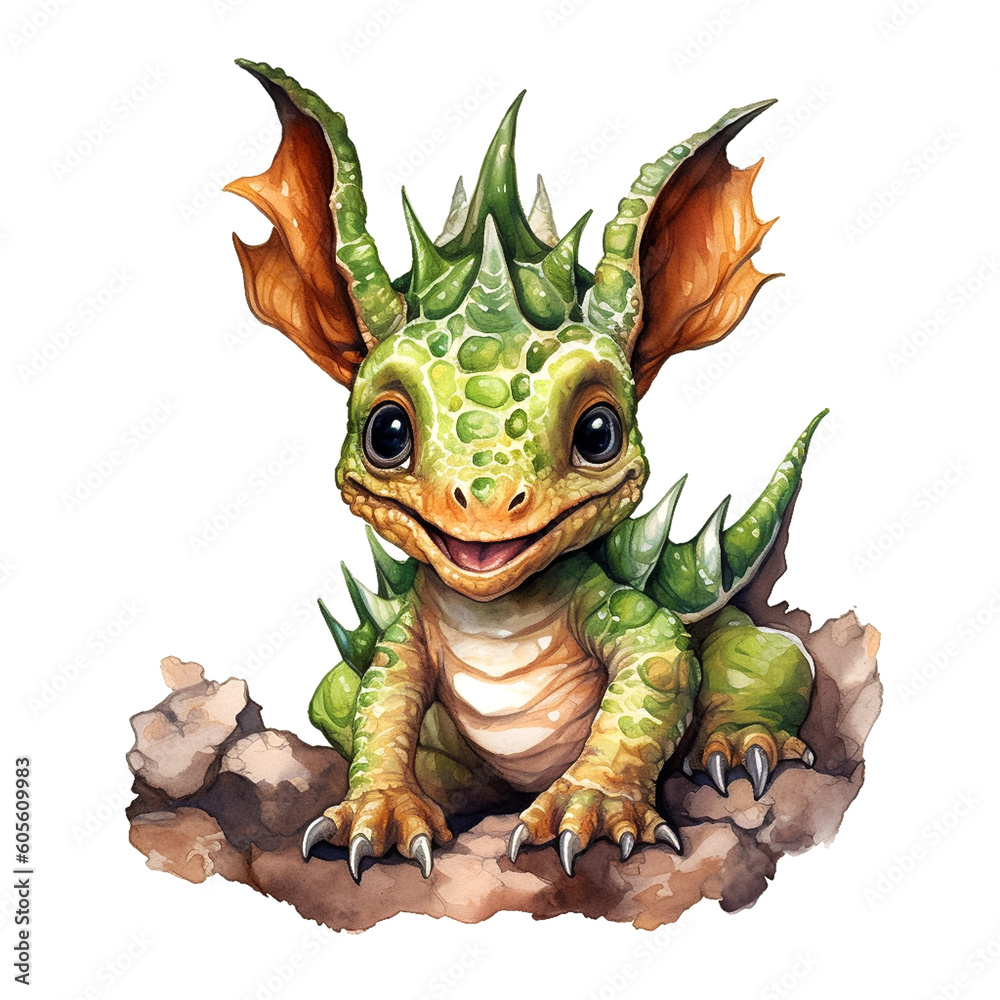 Fototapeta premium happy cute dinosaurs baby