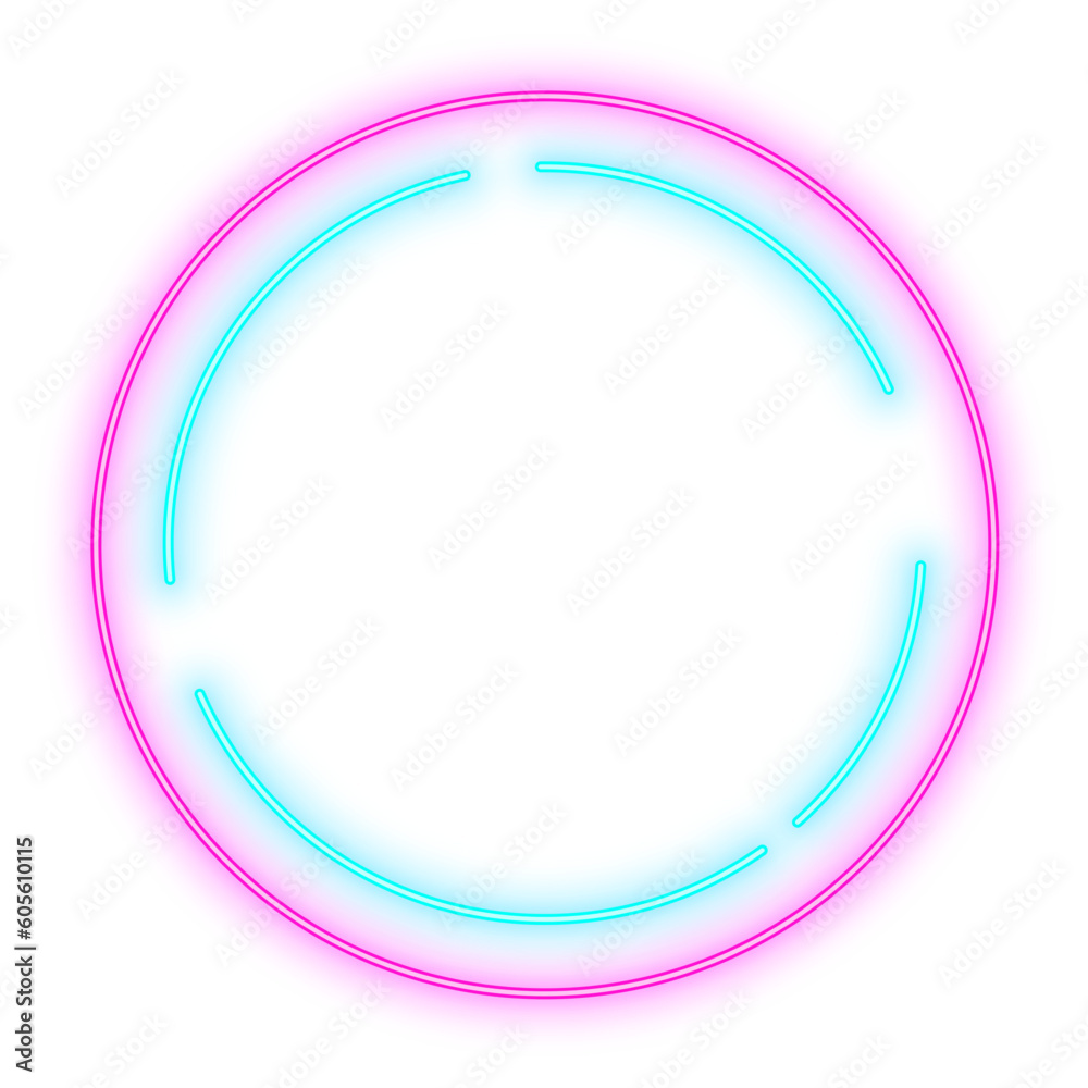 Neon Light Pink Green Circle Neon Light Pink Green Circle