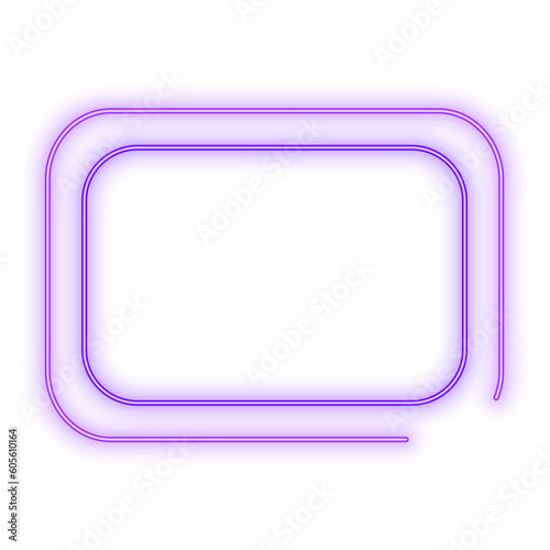 Neon Light Purple Horizontal Rectangle