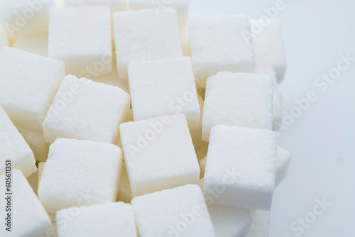 Background of many sugar cubes