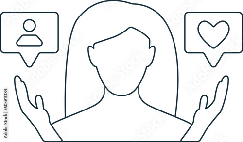 Influencer icon. Monochrome simple sign from blogging collection. Influencer icon for logo, templates, web design and infographics.
