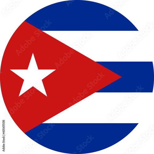 round Cuban national flag of Cuba, America (ID: 605611508)