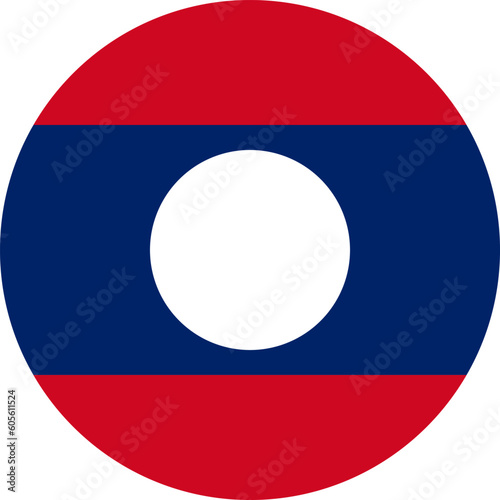 round Lao national flag of Laos, Asia (ID: 605611524)