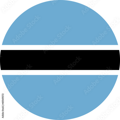 round Motswana national flag of Botswana, Africa (ID: 605611572)