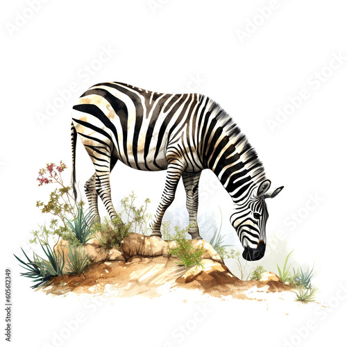 watercolor illustration of safari animals