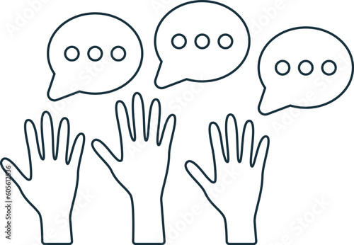 Involvement icon. Monochrome simple sign from blogging collection. Involvement icon for logo, templates, web design and infographics.