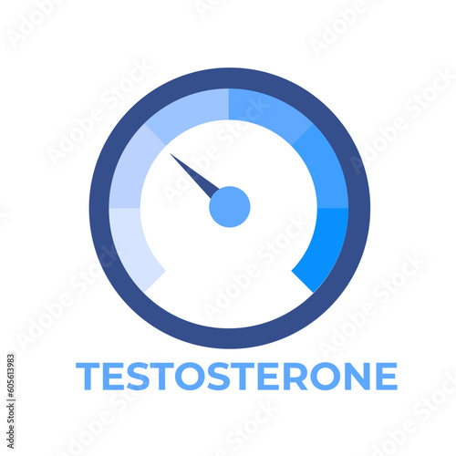 Testosteron level meter. Vector illustration.