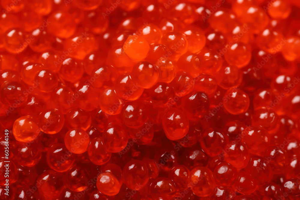 red caviar , macro shot .Neural network AI generated Generative AI red caviar , macro shot .Neural network AI generated Generative AI