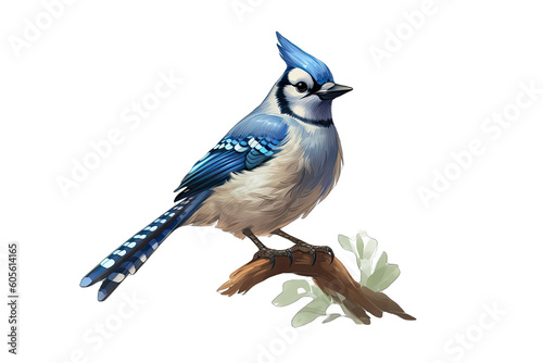 A Blue jay isolated on transparent background - Generative AI