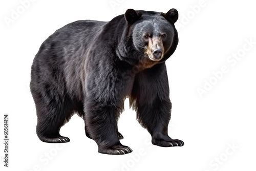 A Black bear isolated on transparent background  - Generative AI © Nhan