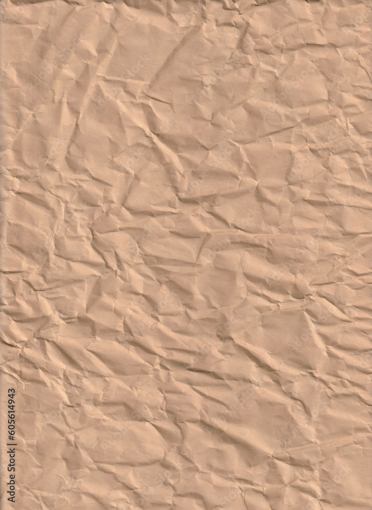 Wrinkle flat brown paper background. Wrinkle flat brown paper background.