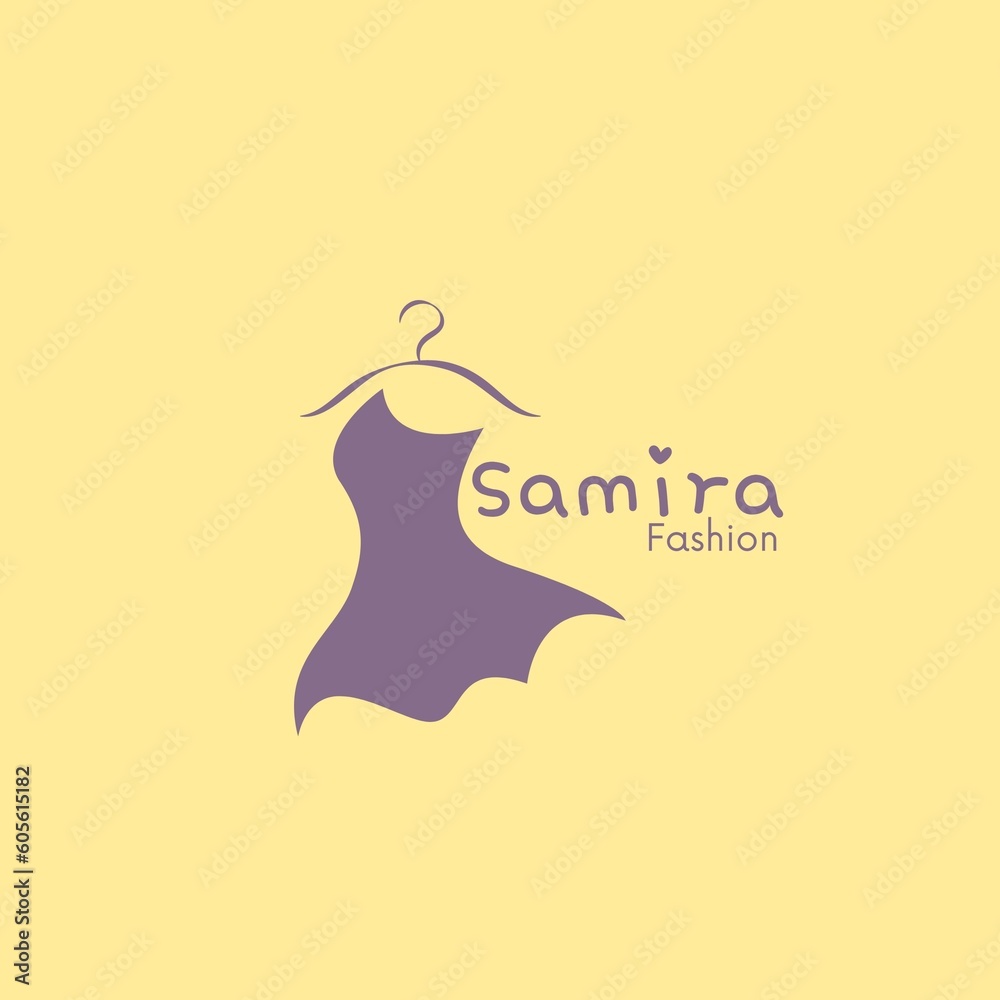 Purple Yellow  Simple Fashion Store Logo