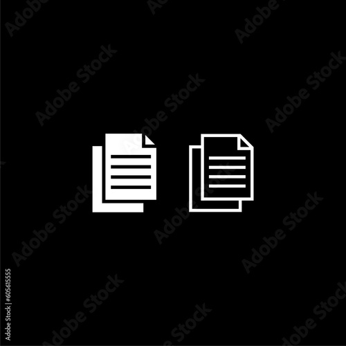 Written Paper icon isolated on white background. Written Paper icon simple sign isolated on black background 