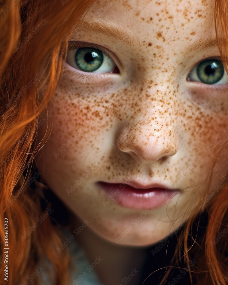 Close-Up Portrait of Cute Red-Haired Girl with Freckles
Close-Up Portrait of Cute Red-Haired Girl with Freckles