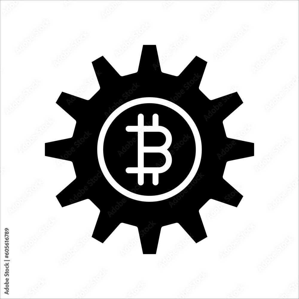 Solid vector icon for bitcoin which can be used various design projects. Solid vector icon for bitcoin which can be used various design projects.